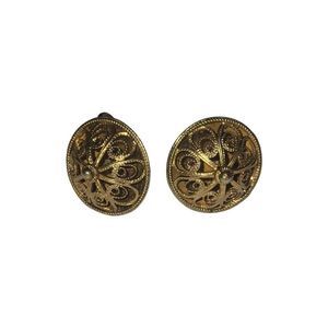 Stamped Sterling Silver Morocan Style Screw Back Earrings